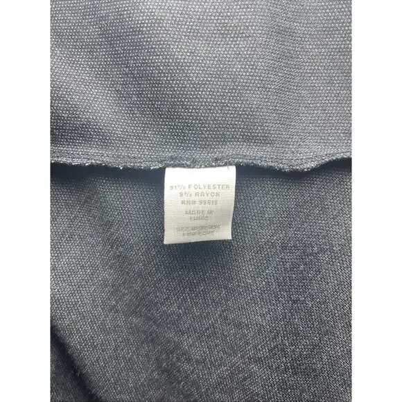 Fever Black And Gray Witchy Grunge Indie Overcoat Size M 3 Button W/ Pocket - Picture 9 of 10